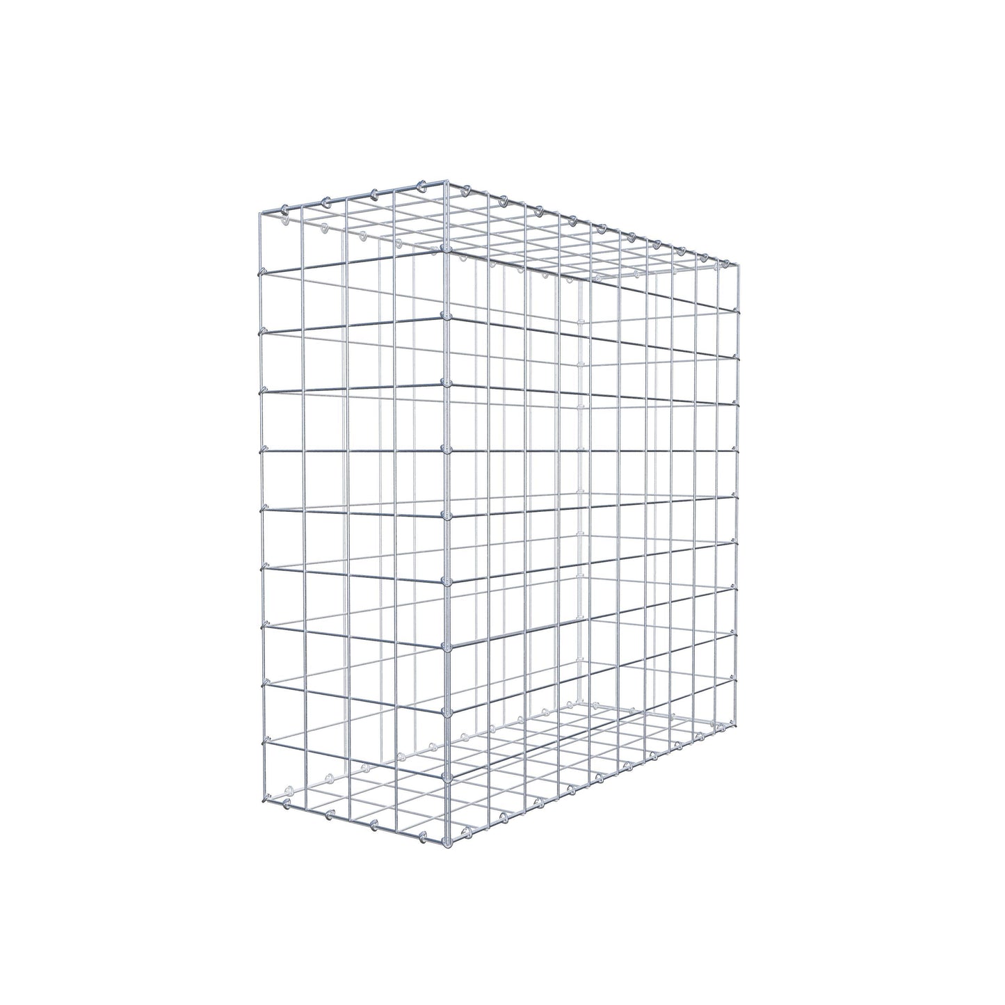 Gabion 100 cm x 100 cm x 40 cm (L x H x P), mailles 10 cm x 10 cm, anneau en C