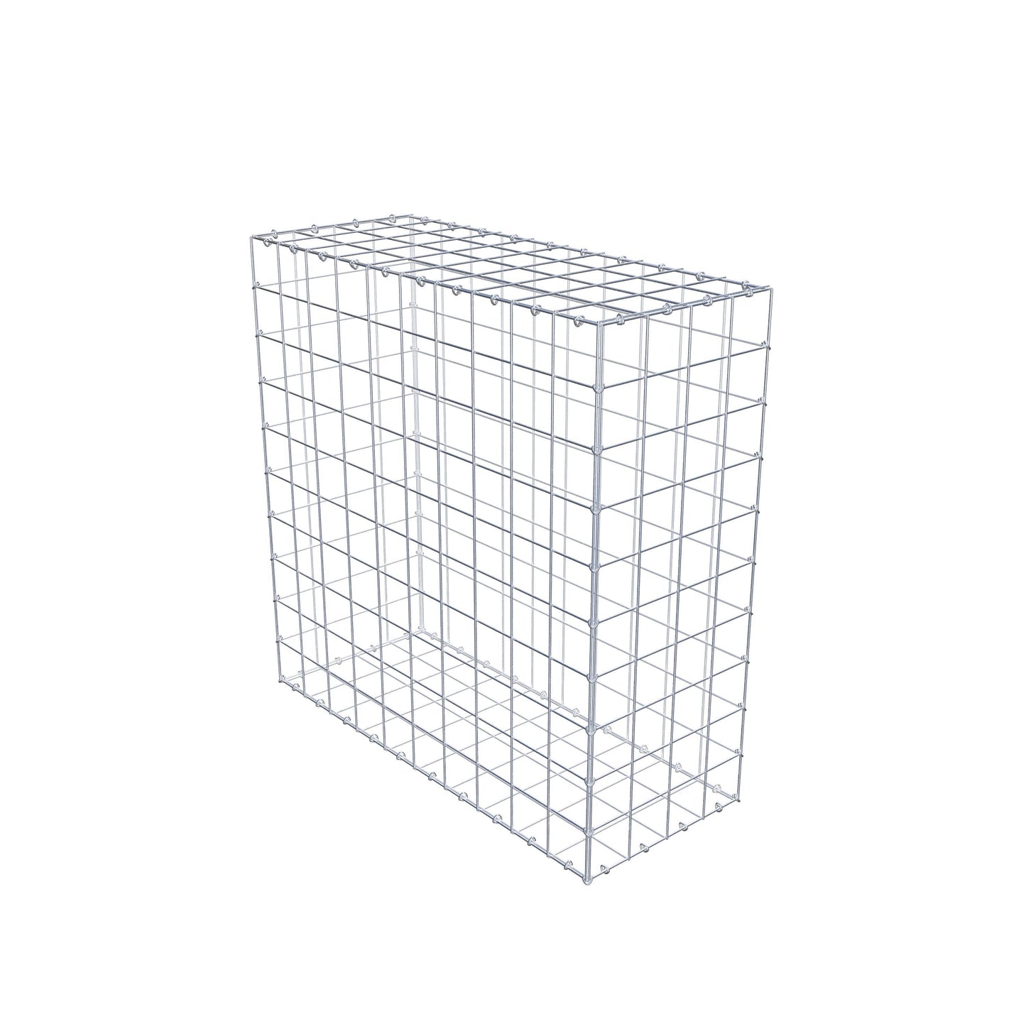 Gabion 100 cm x 100 cm x 40 cm (L x H x P), mailles 10 cm x 10 cm, anneau en C