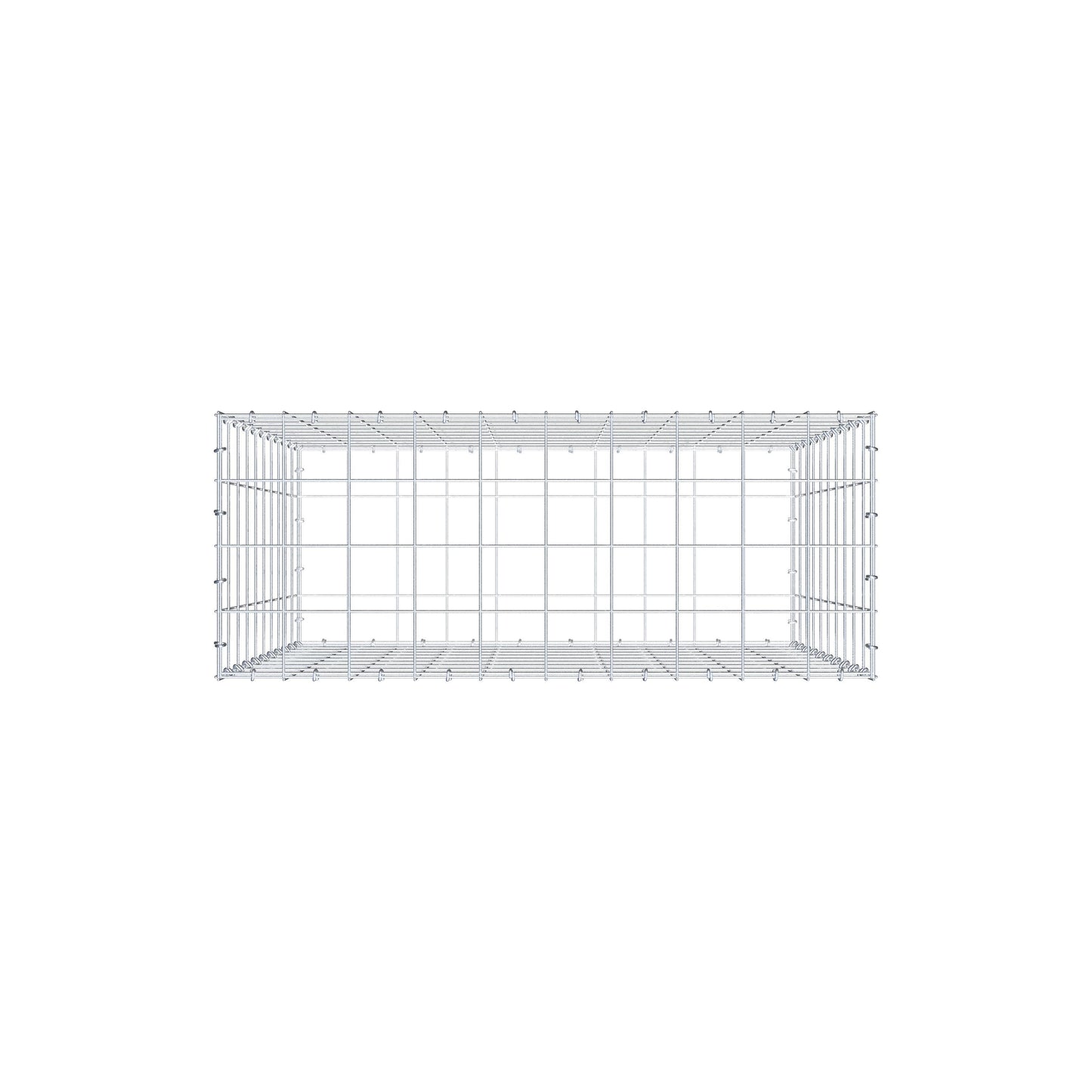 Gabion 100 cm x 100 cm x 40 cm (L x H x P), mailles 10 cm x 10 cm, anneau en C