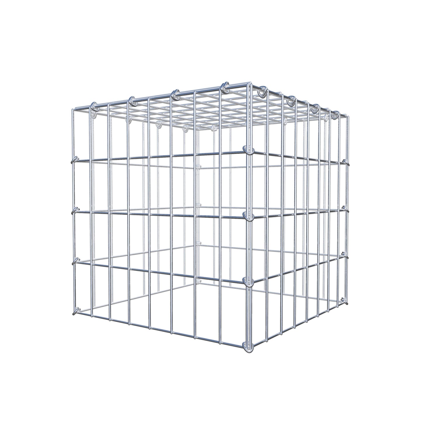 Monteret gabion type 3 40 cm x 40 cm x 40 cm (L x H x D), maskestørrelse 5 cm x 10 cm, C-ring