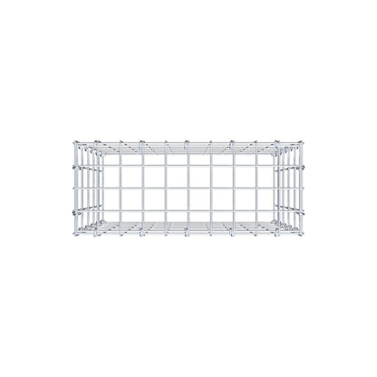 Mounted gabion type 3 50 cm x 50 cm x 20 cm (L x H x D), mesh size 5 cm x 10 cm, C-ring