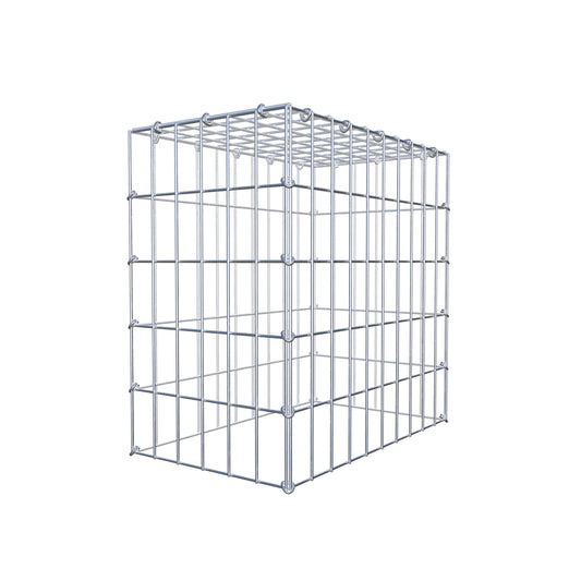 Mounted gabion type 3 50 cm x 50 cm x 30 cm (L x H x D), mesh size 5 cm x 10 cm, C-ring