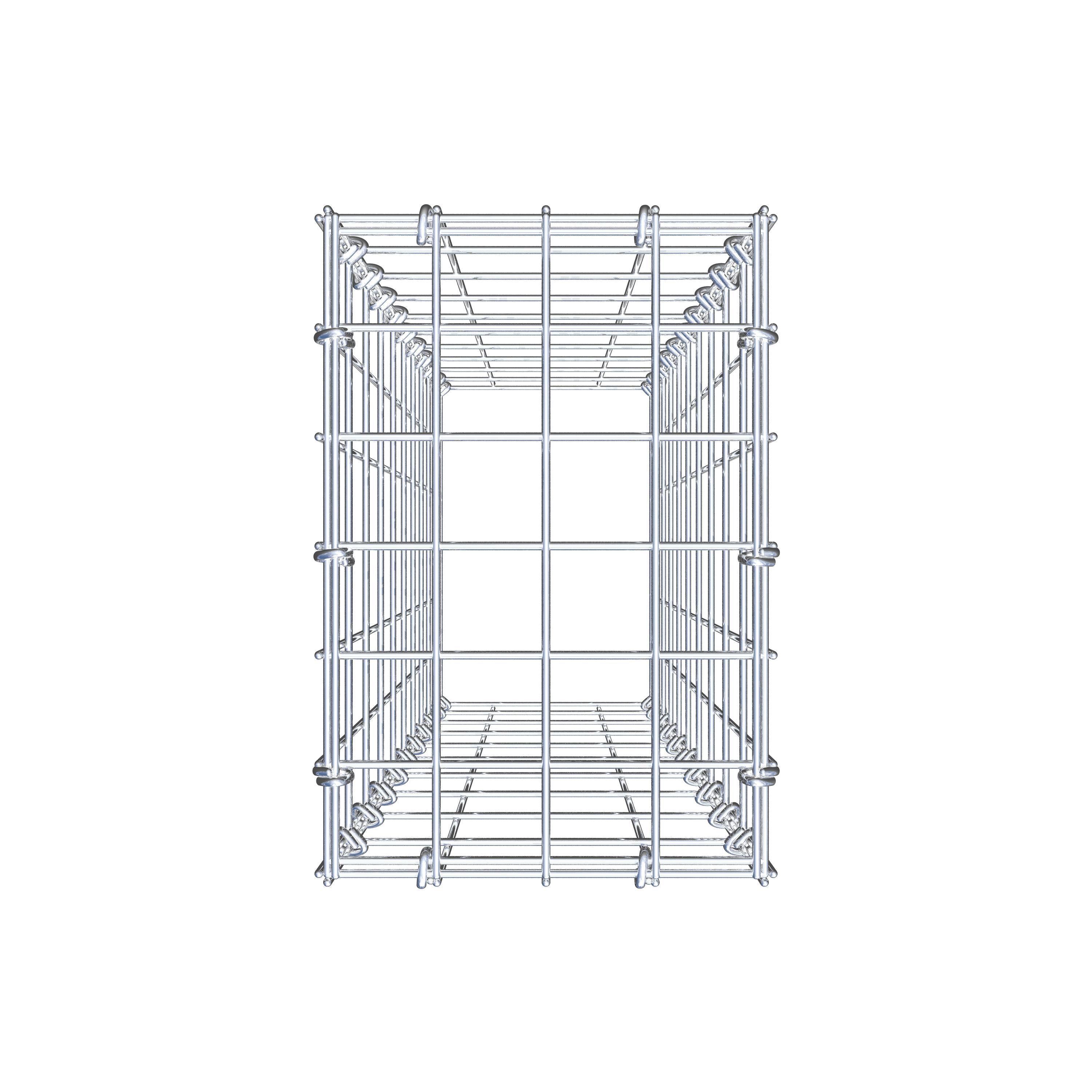 Gabião Tipo 3 100 cm x 20 cm x 30 cm (C x A x P), malhagem 5 cm x 10 cm, anel C