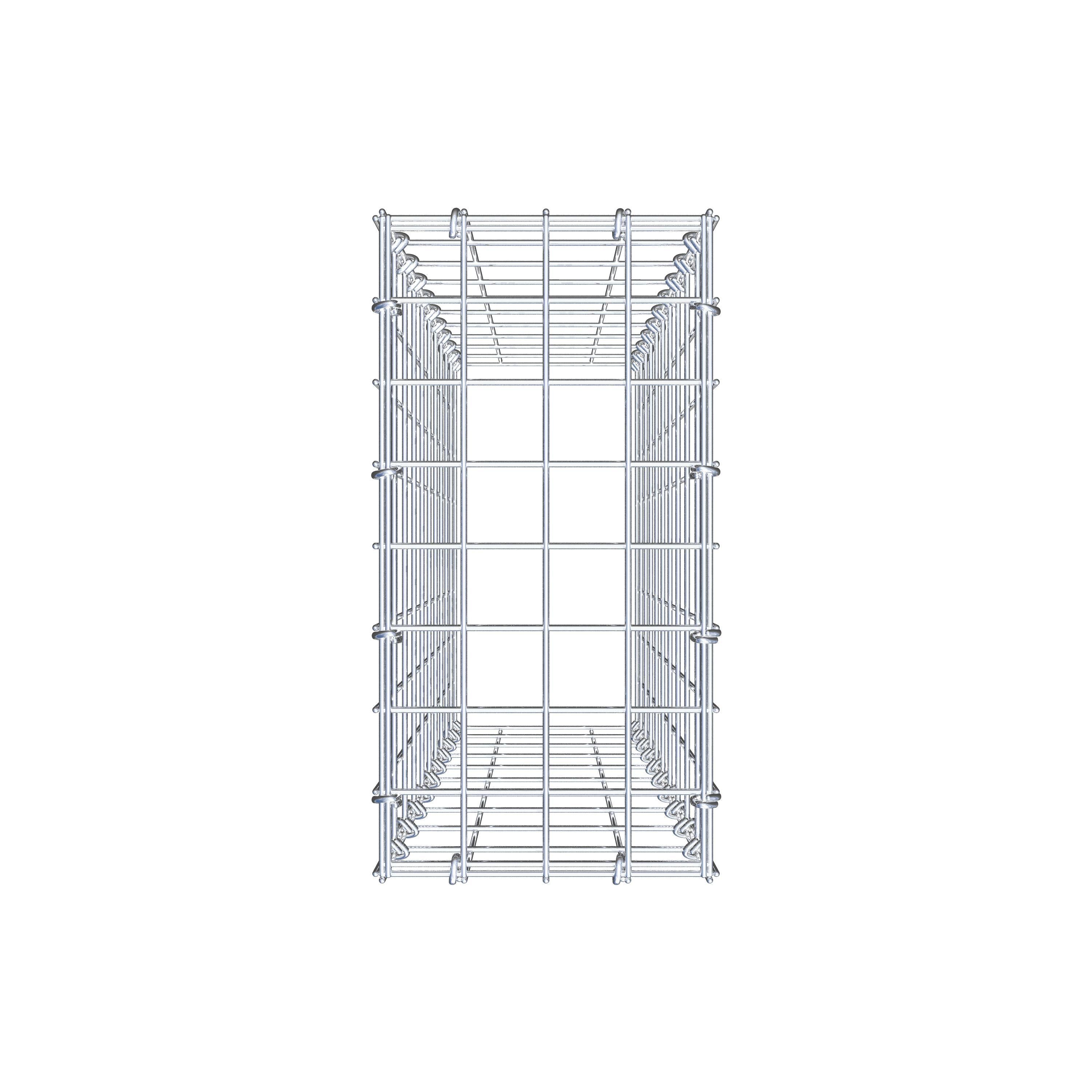 Gabião Tipo 3 100 cm x 20 cm x 40 cm (C x A x P), malhagem 5 cm x 10 cm, anel C