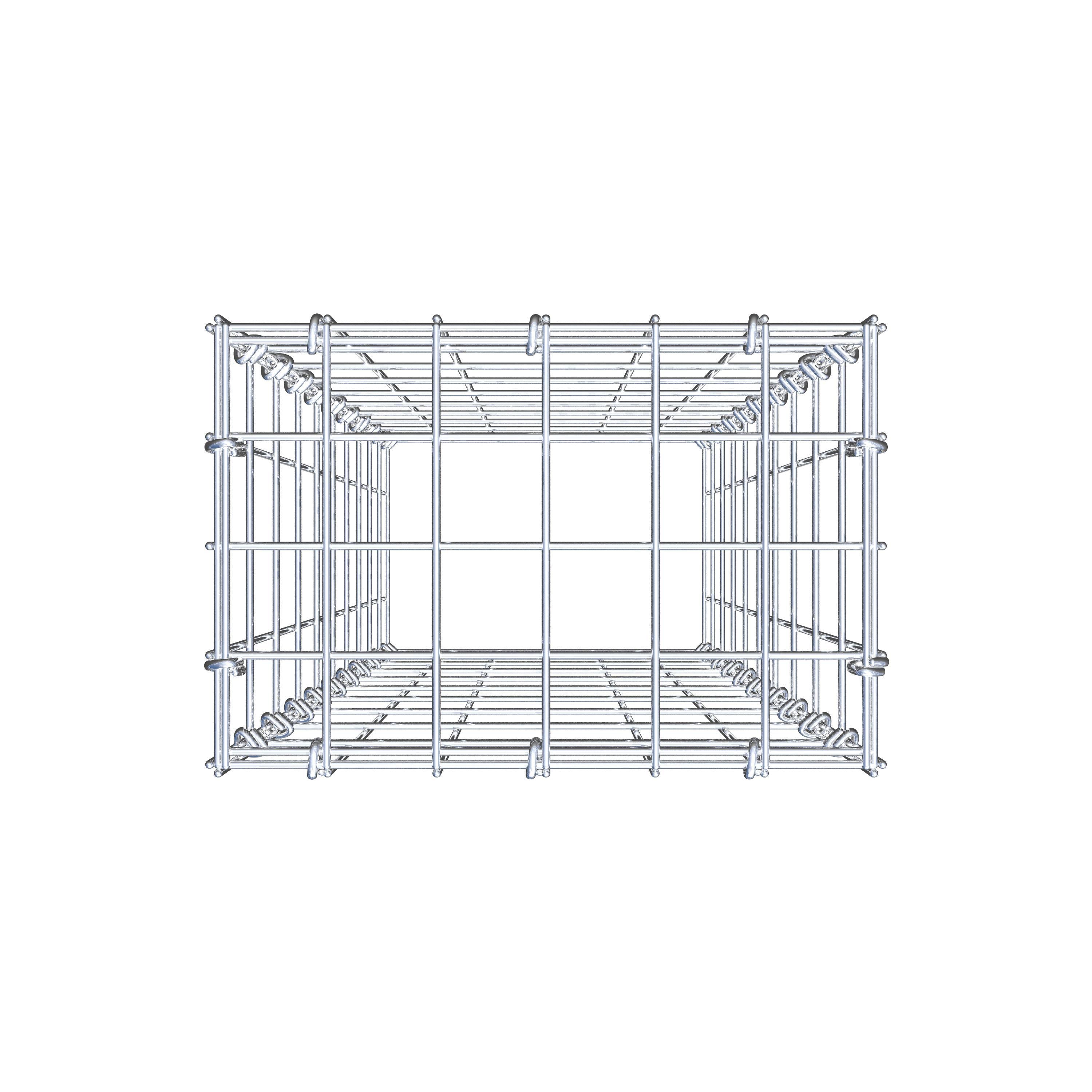 Gabbione aggiuntivo di tipo 3 100 cm x 30 cm x 20 cm (L x H x P), maglia 5 cm x 10 cm, anello a C