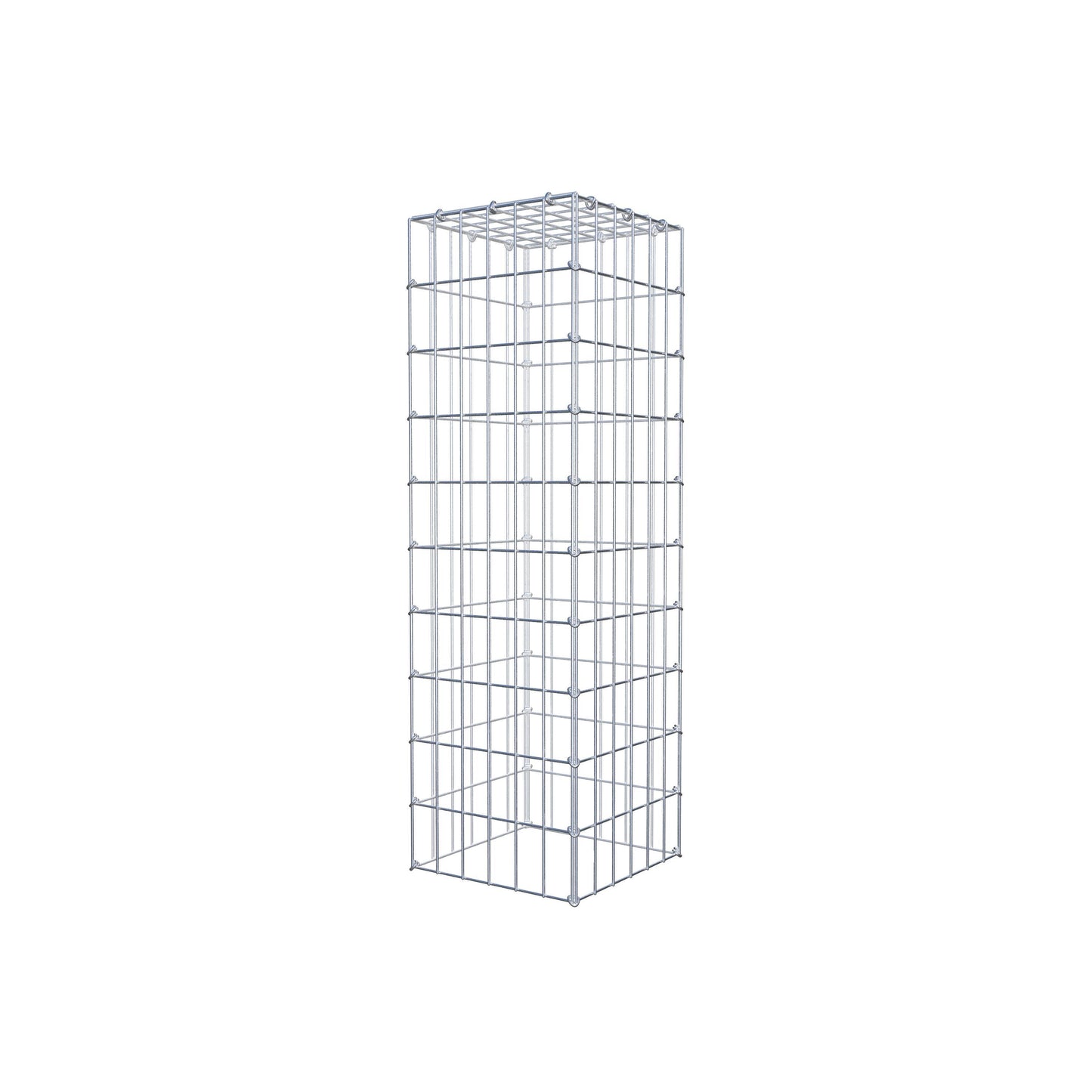 Typ 3 påbyggnadsgabion 100 cm x 30 cm x 30 cm (L x H x D), maskstorlek 5 cm x 10 cm, C-ring