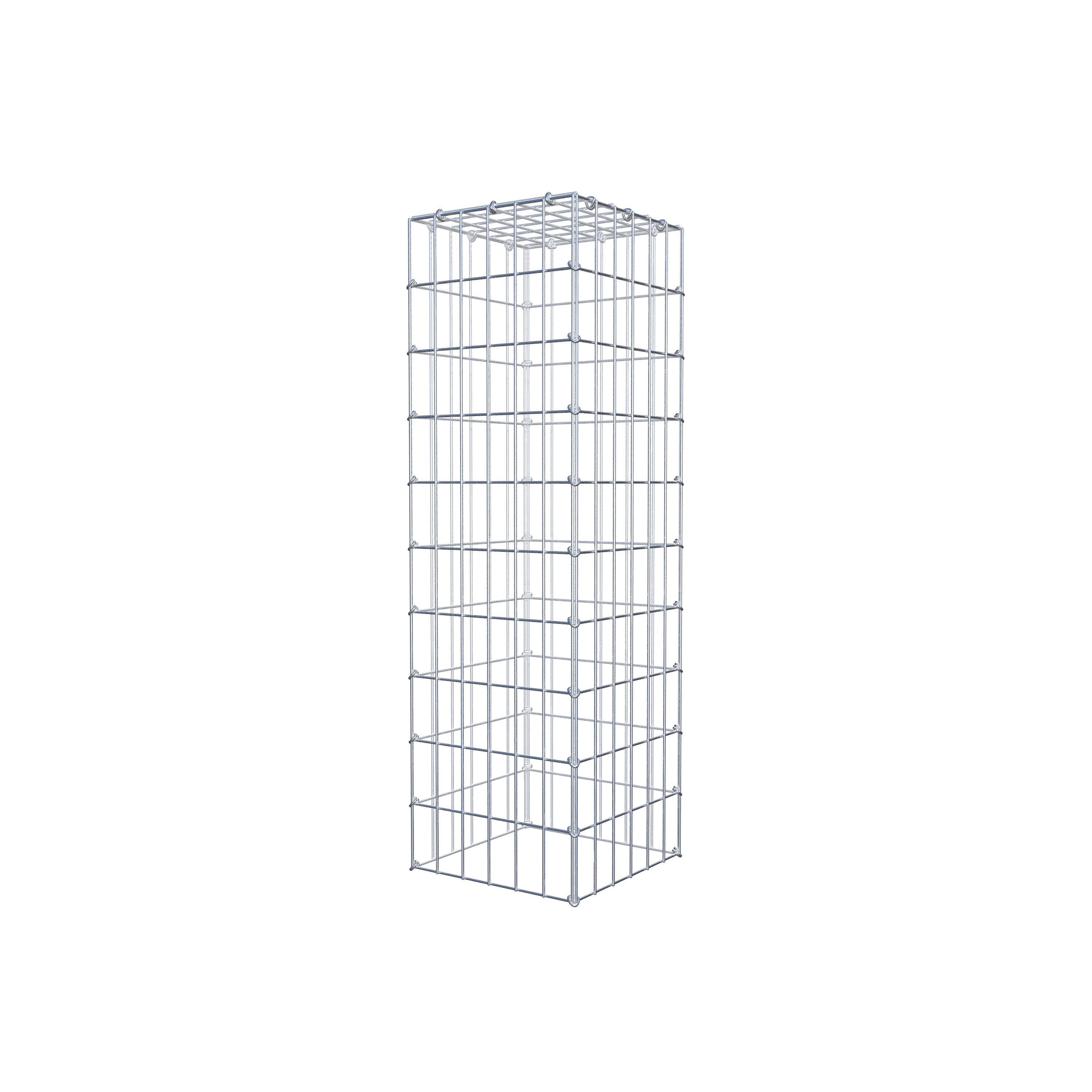 Gabião Tipo 3 100 cm x 30 cm x 30 cm (C x A x P), malhagem 5 cm x 10 cm, anel C