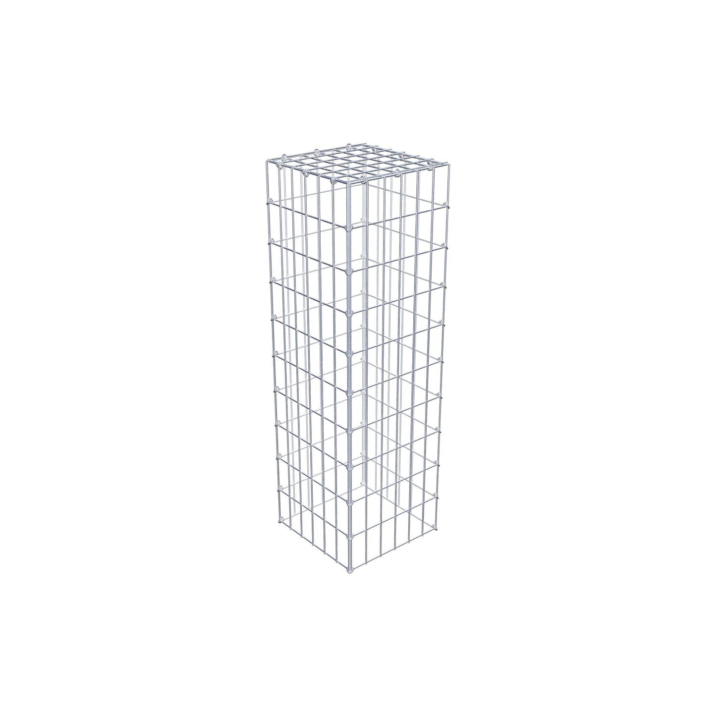Typ 3 påbyggnadsgabion 100 cm x 30 cm x 30 cm (L x H x D), maskstorlek 5 cm x 10 cm, C-ring