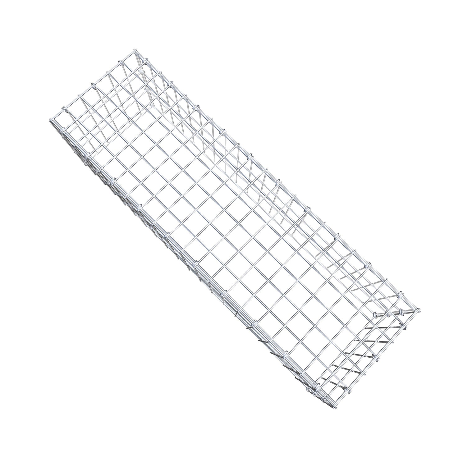 Typ 3 påbyggnadsgabion 100 cm x 30 cm x 30 cm (L x H x D), maskstorlek 5 cm x 10 cm, C-ring
