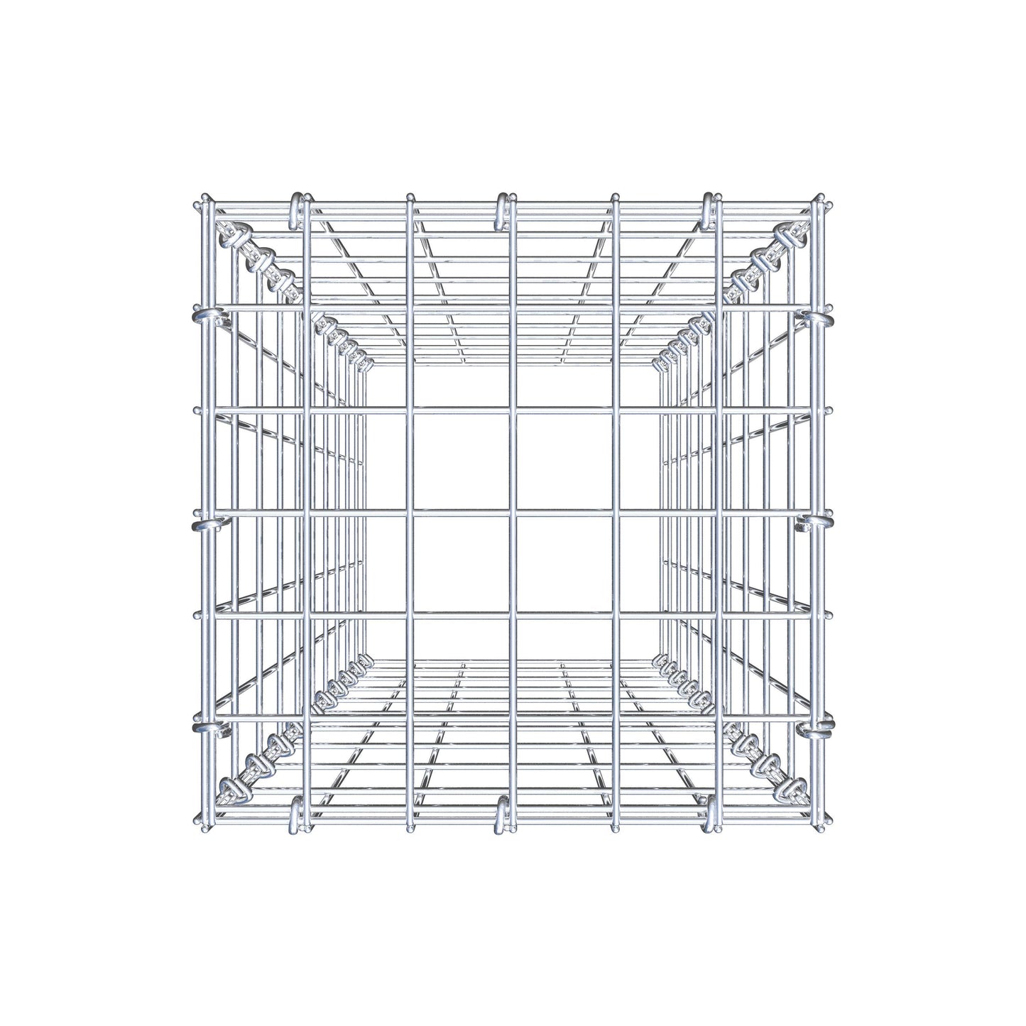 Typ 3 påbyggnadsgabion 100 cm x 30 cm x 30 cm (L x H x D), maskstorlek 5 cm x 10 cm, C-ring
