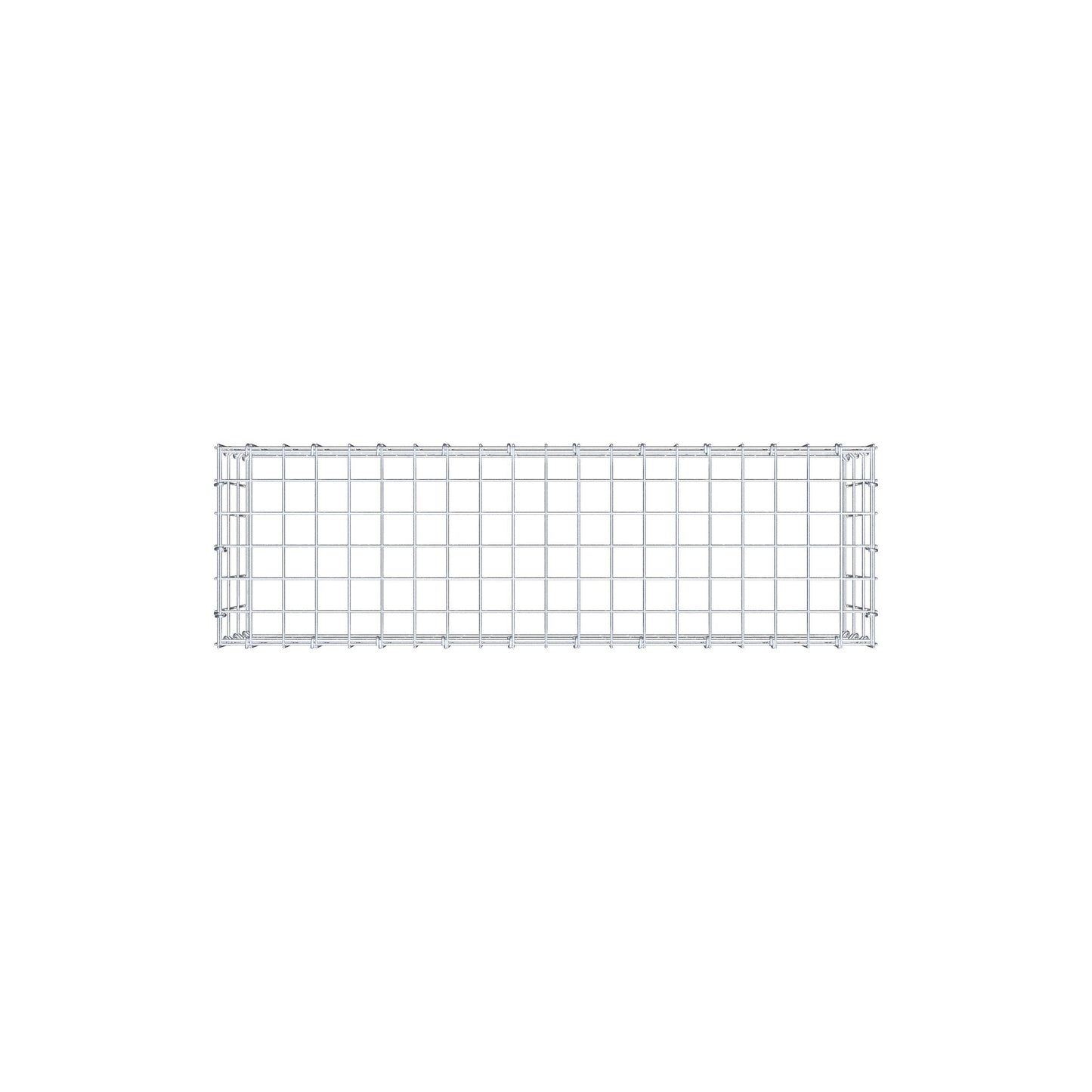 Typ 3 påbyggnadsgabion 100 cm x 30 cm x 30 cm (L x H x D), maskstorlek 5 cm x 10 cm, C-ring