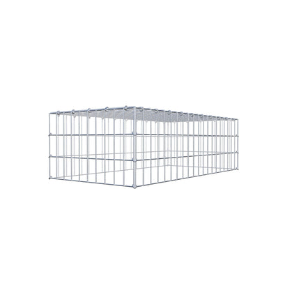 Fourche rapportée type 3 100 cm x 30 cm x 50 cm (L x H x P), mailles 5 cm x 10 cm, anneau C