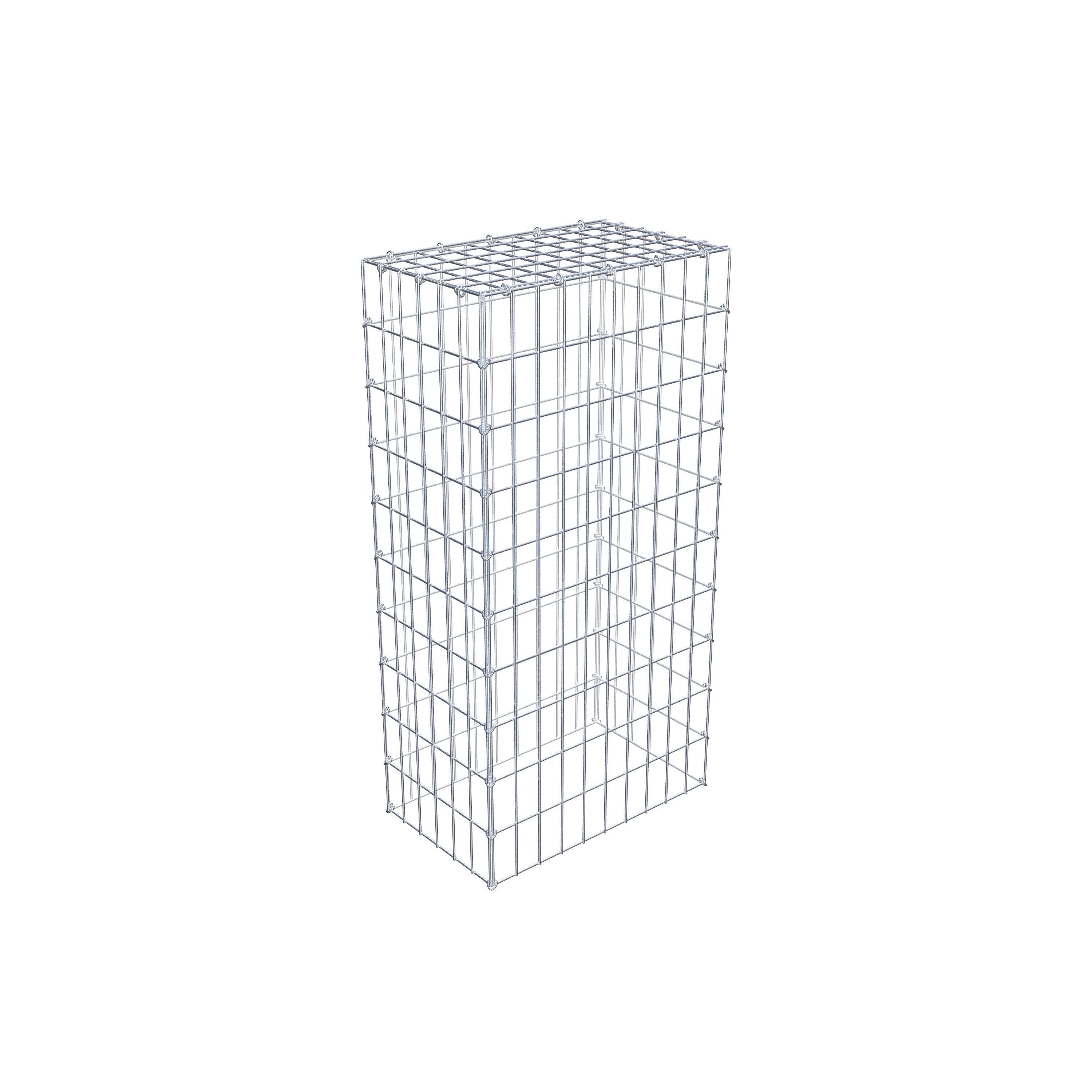 Mounted gabion type 3 100 cm x 30 cm x 50 cm (L x H x D), mesh size 5 cm x 10 cm, C-ring