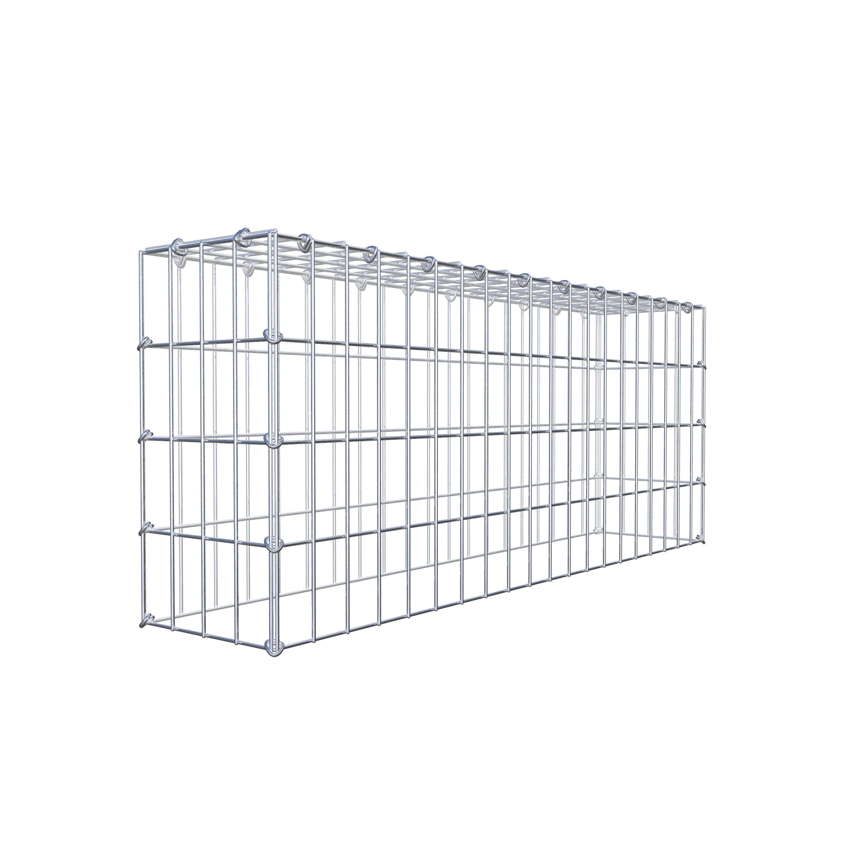 Monteret gabion type 3 100 cm x 40 cm x 20 cm (L x H x D), maskestørrelse 5 cm x 10 cm, C-ring