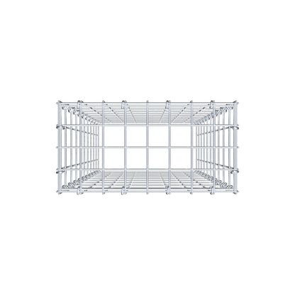 Gavión complementario de tipo 3 100 cm x 40 cm x 20 cm (largo x alto x fondo), malla 5 cm x 10 cm, anillo en C