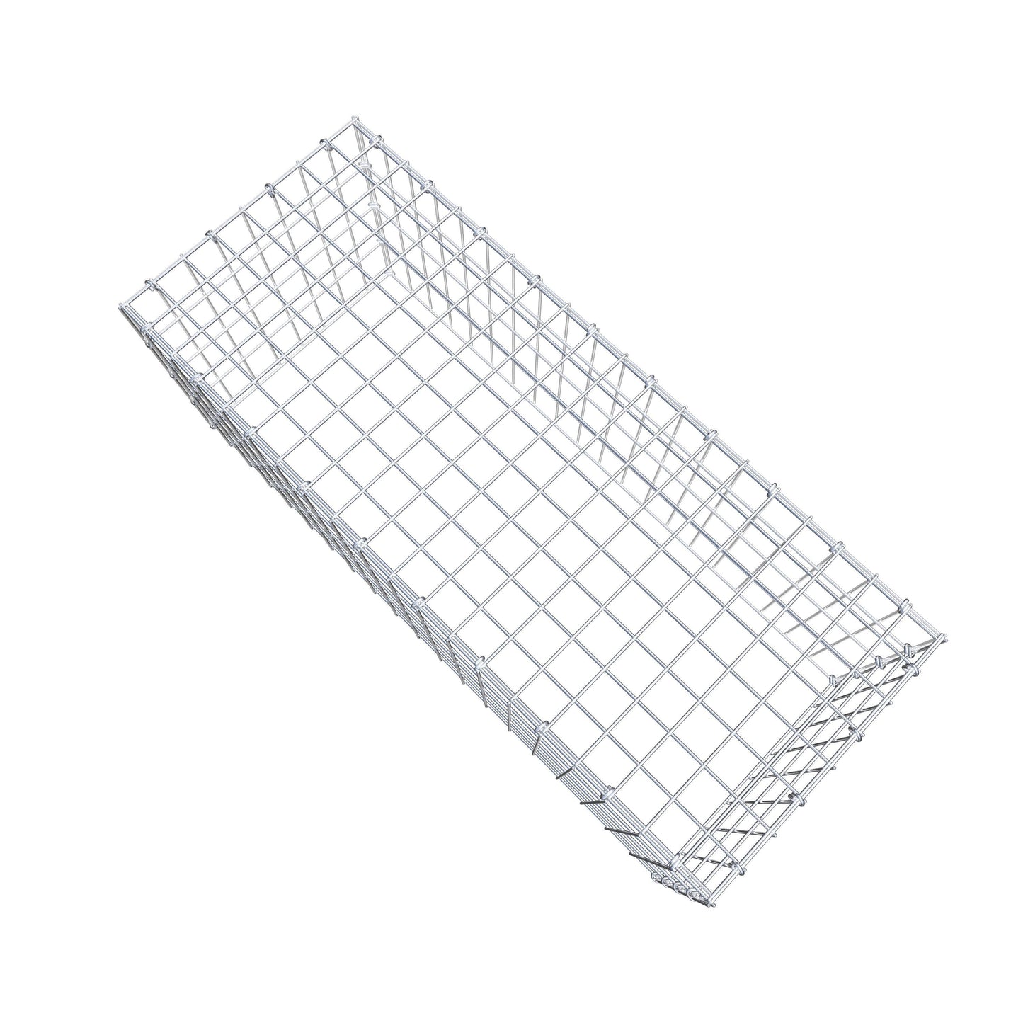 Typ 3 påbyggnadsgabion 100 cm x 40 cm x 40 cm (L x H x D), maskstorlek 5 cm x 10 cm, C-ring