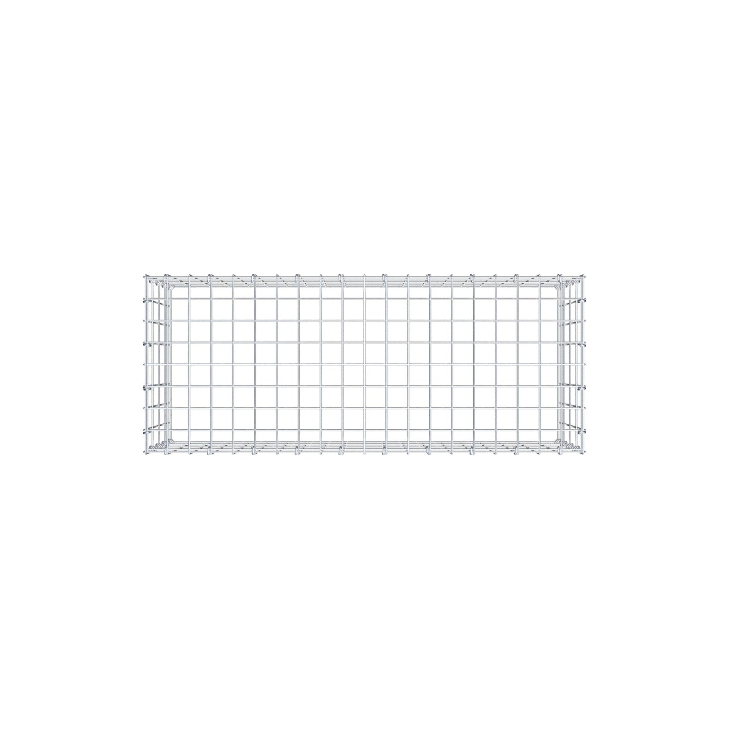 Typ 3 påbyggnadsgabion 100 cm x 40 cm x 40 cm (L x H x D), maskstorlek 5 cm x 10 cm, C-ring