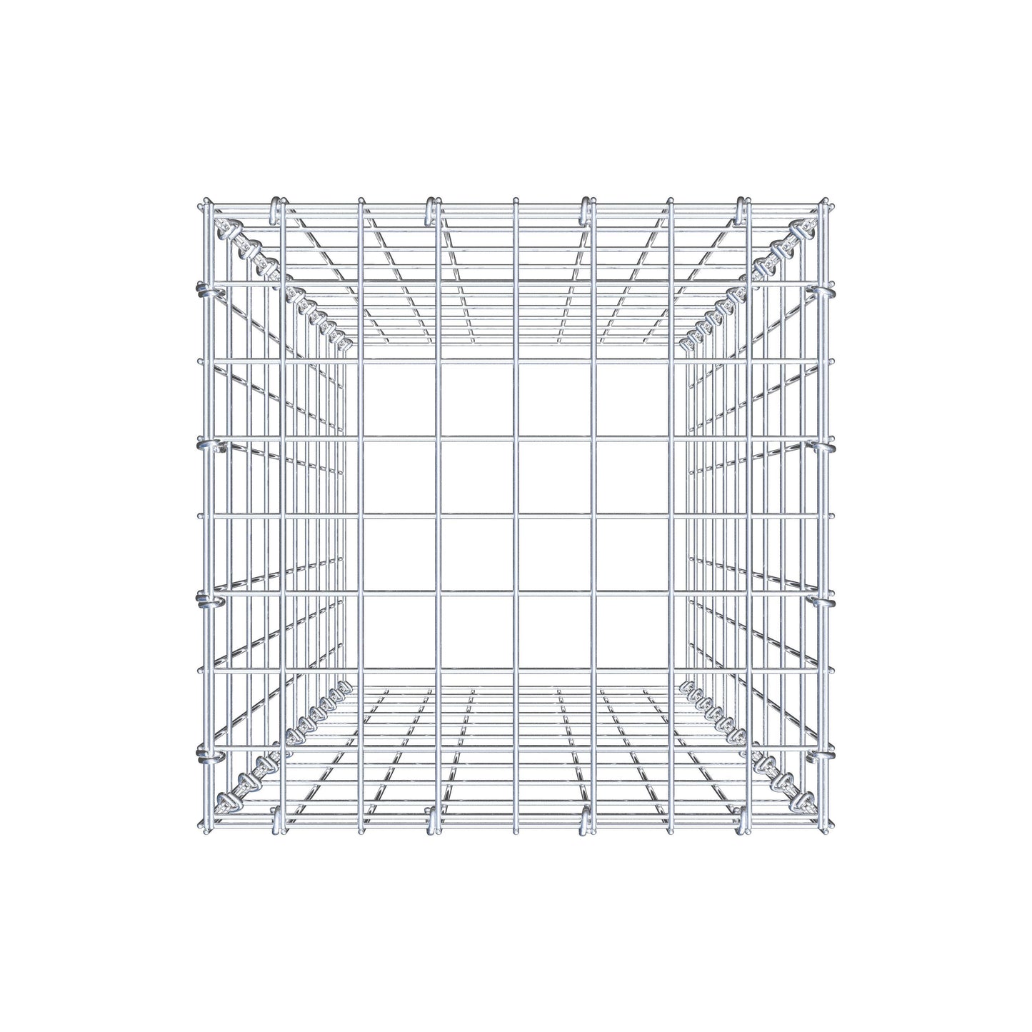 Typ 3 påbyggnadsgabion 100 cm x 40 cm x 40 cm (L x H x D), maskstorlek 5 cm x 10 cm, C-ring