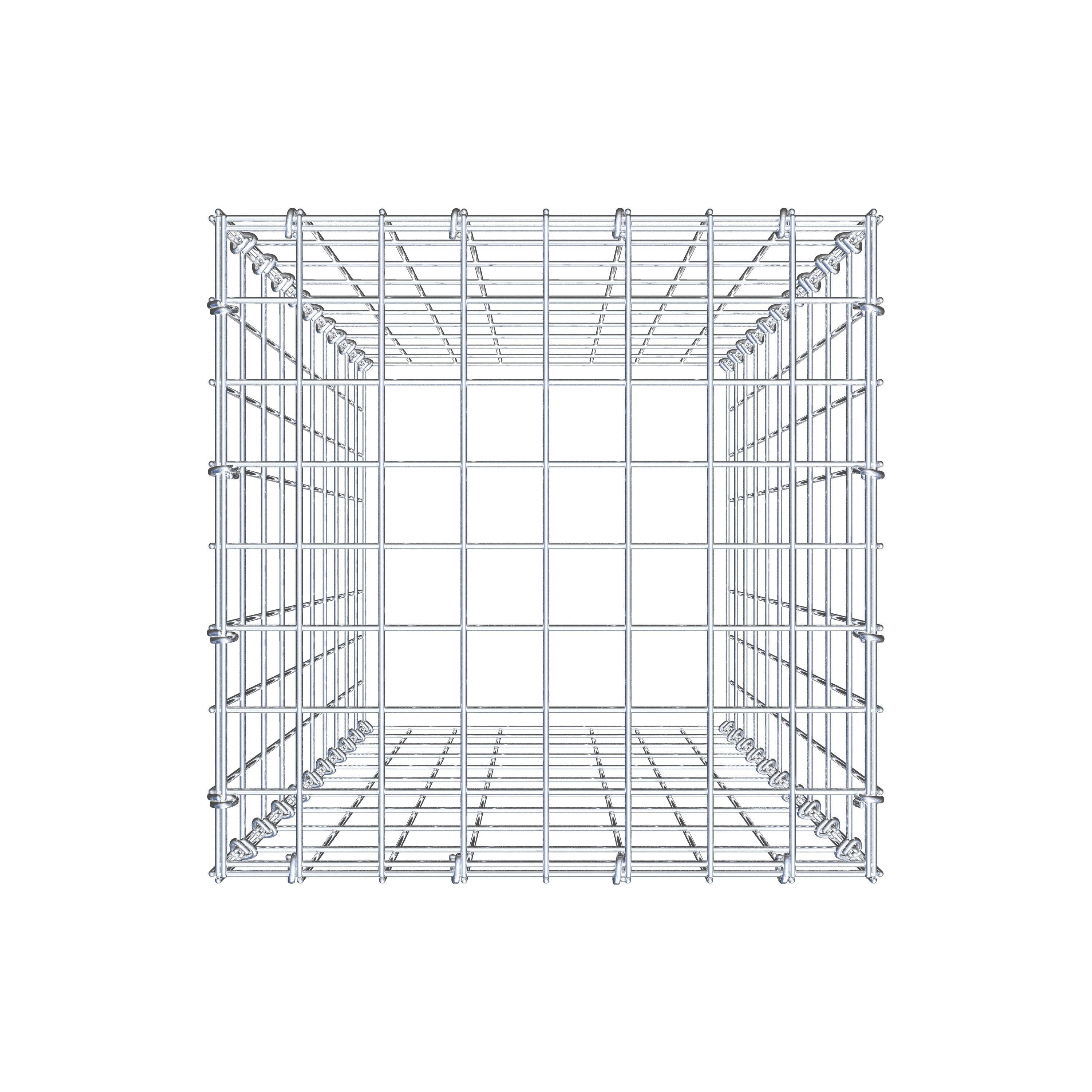 Gabião Tipo 3 100 cm x 40 cm x 40 cm (C x A x P), malhagem 5 cm x 10 cm, anel C