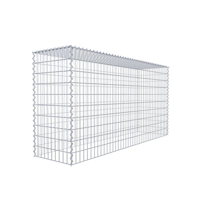 Opvokset gabion type 3 200 cm x 100 cm x 50 cm (L x H x D), maskestørrelse 5 cm x 10 cm, spiral