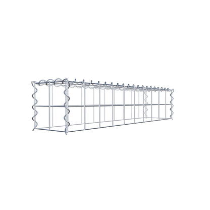 Opvokset gabion type 3 100 cm x 20 cm x 20 cm (L x H x D), maskestørrelse 10 cm x 10 cm, spiral