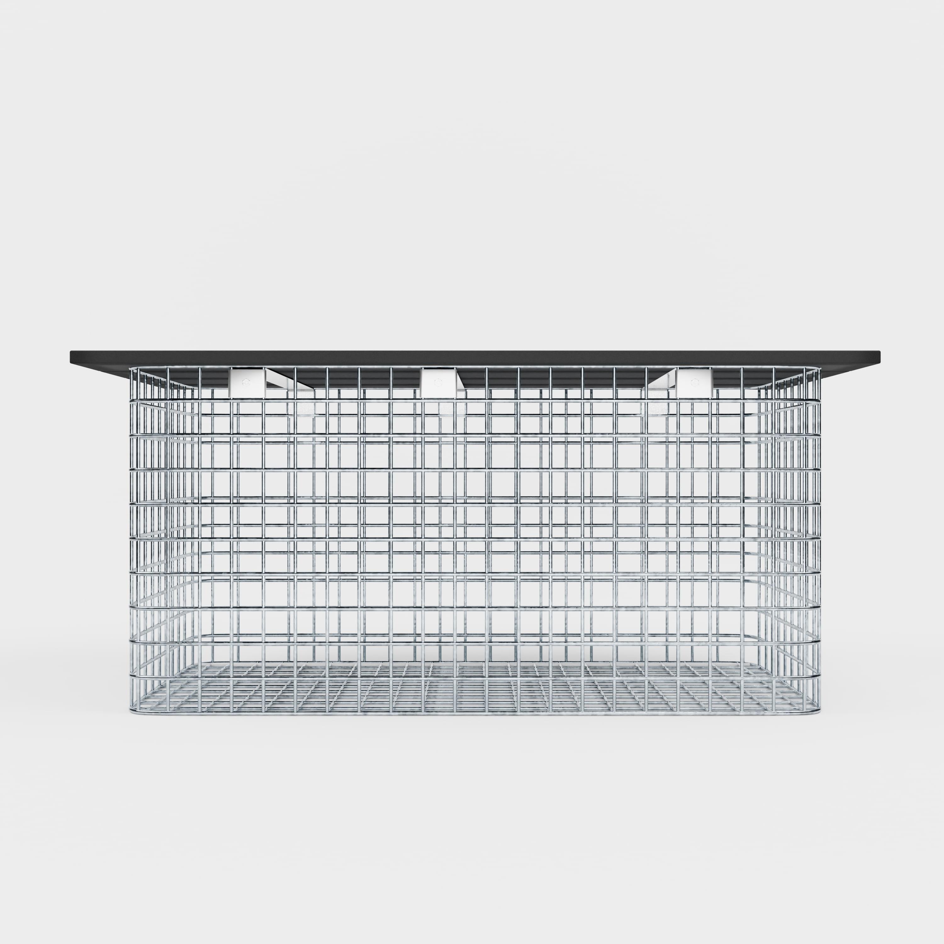 Banco de jardim 102 x 50 x 52 cm MW 5 x 5 cm galvanizado a quente, com capa reciclada em antracite