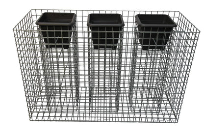 Colonna portafiori 3, altezza 82 cm base 127 x 52 cm MW 5 x 5 cm, zincato a caldo incl. vaso