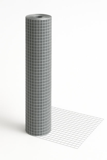 Rouleau de fil métallique 12 m x 1 m x 0,8 mm, mailles 12,7 x 12,7 mm