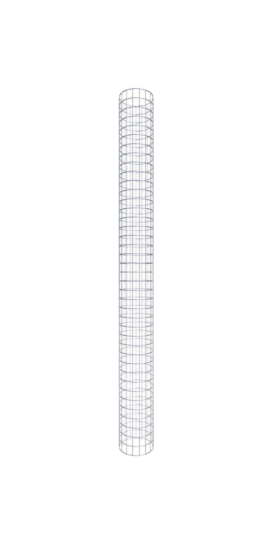Colonne de gabion ronde galvanisée à chaud, 27 cm de diamètre, 200 cm de hauteur, MW 5 cm x 10 cm