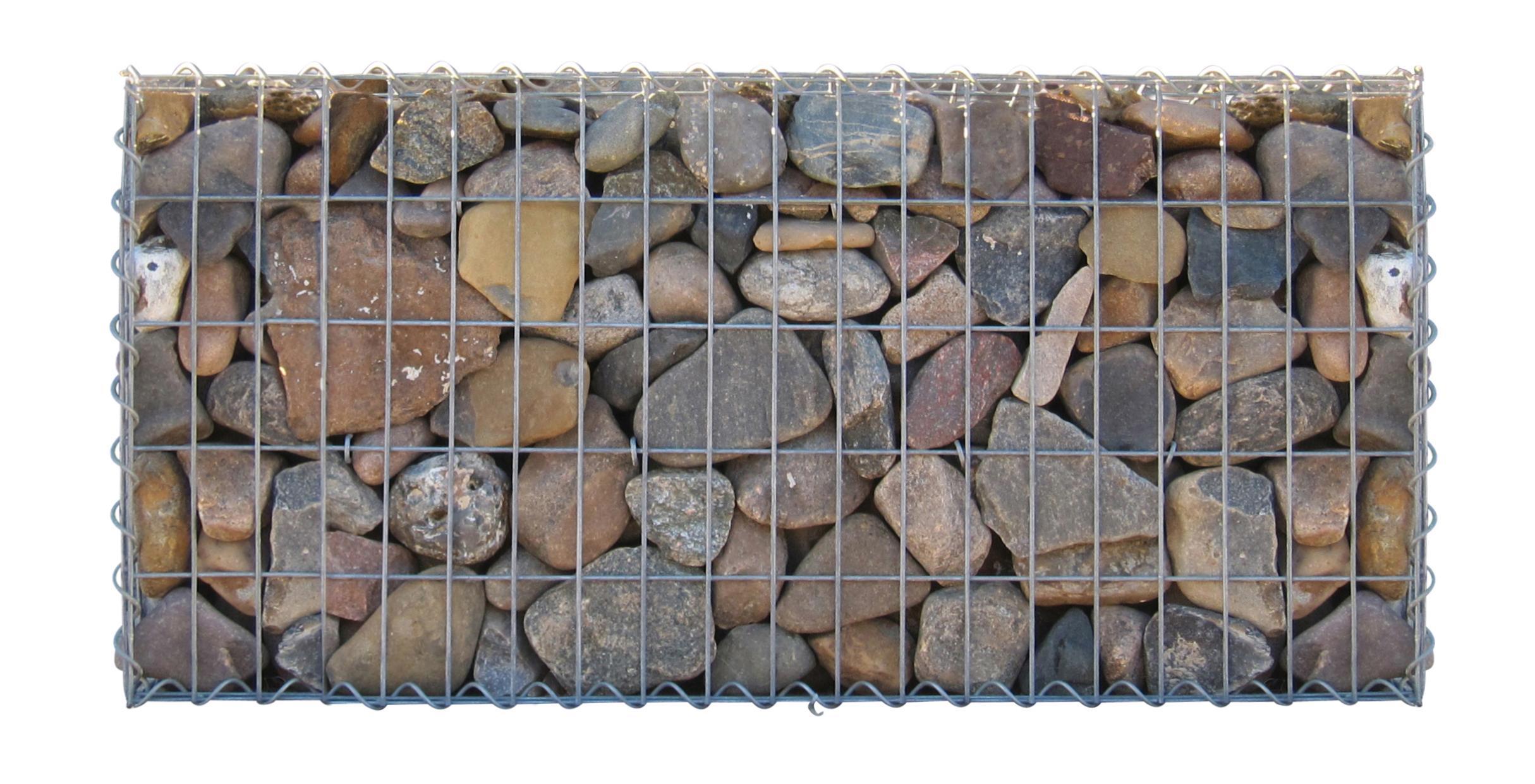 Gabion 200 cm x 100 cm x 30 cm (L x H x D), mesh size 5 cm x 10 cm, spiral