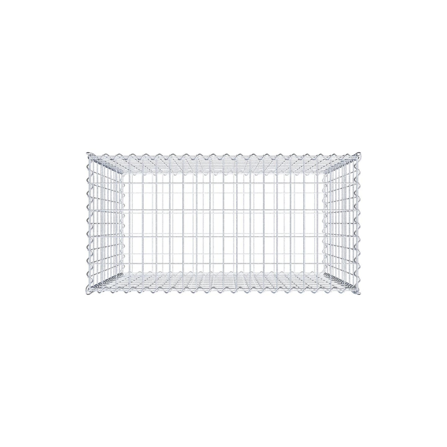 Lot de 2 gabions 100 cm x 100 cm x 50 cm (L x H x P), mailles 5 x 10 cm, spirale