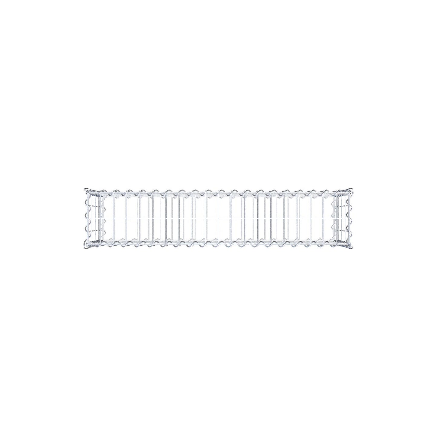 Sats med 2 gabioner 100 cm x 40 cm x 20 cm (L x H x D), maskstorlek 5 x 10 cm, spiral