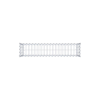 Sats med 2 gabioner 100 cm x 40 cm x 20 cm (L x H x D), maskstorlek 5 x 10 cm, spiral