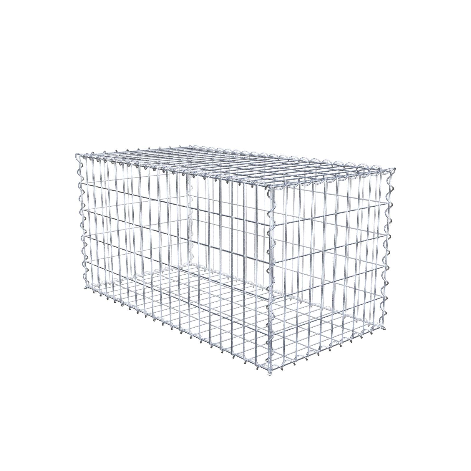 2er Set Gabionen 100 cm x 50 cm x 50 cm (L x H x T), Maschenweite 5 x 10 cm, Spirale