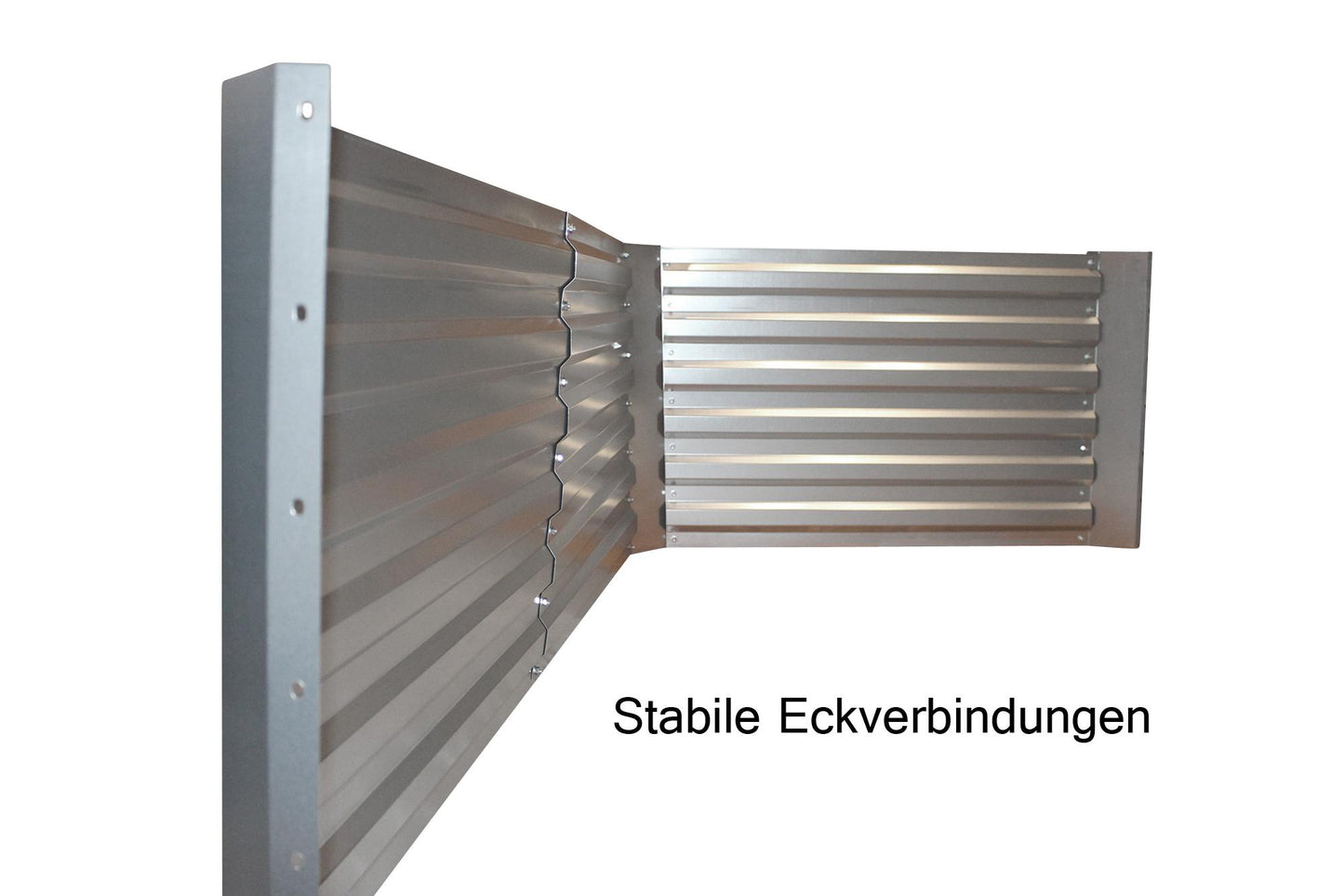 Lit surélevé en tôle galvanisée avec rehausse - Dimensions sans rehausse : 184 x 60 x 90 cm (L x H x P, dimensions de plantation)