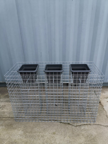 Colonna portafiori 3, altezza 82 cm base 127 x 52 cm MW 5 x 5 cm, zincato a caldo incl. vaso