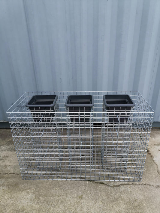 Colonna portafiori 3, altezza 82 cm base 127 x 52 cm MW 5 x 5 cm, zincato a caldo incl. vaso