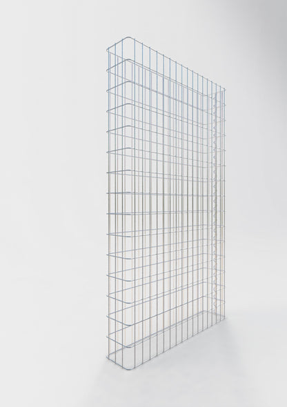 Clôture en gabion Longueur 87 cm, hauteur 180 cm, profondeur 17 cm, mailles 5 x 10 cm