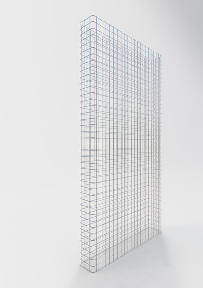 Recinzione in gabbioni lunghezza 107 cm, altezza 160 cm, profondità 17 cm, maglia 5 x 5 cm