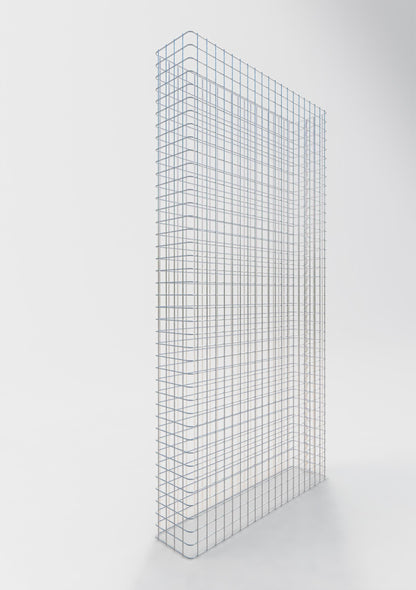 Schanskorfomheining lengte 102 cm, hoogte 200 cm, diepte 22 cm, maaswijdte 5 x 5 cm