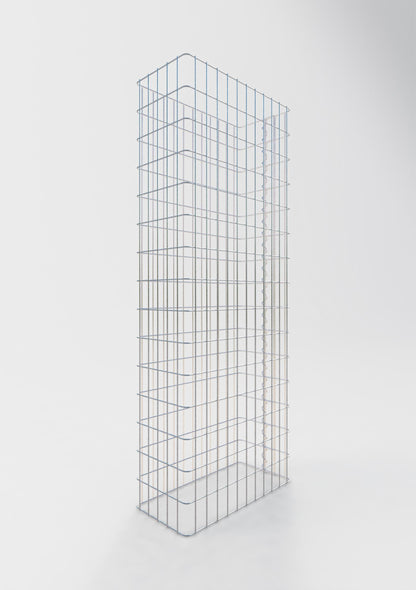 Comprimento da cerca de gabião 57 cm, altura 180 cm, profundidade 27 cm, tamanho da malha 5 x 10 cm