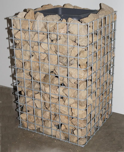 Bloemenzuil Hoogte 62 cm Voet 42 x 42 cm MW 5 x 5 cm, thermisch verzinkt incl. pot