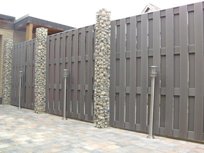 Columna de gaviones, cuadrada 22 cm x 22 cm, 200 cm de altura, MW 5 cm x 5 cm