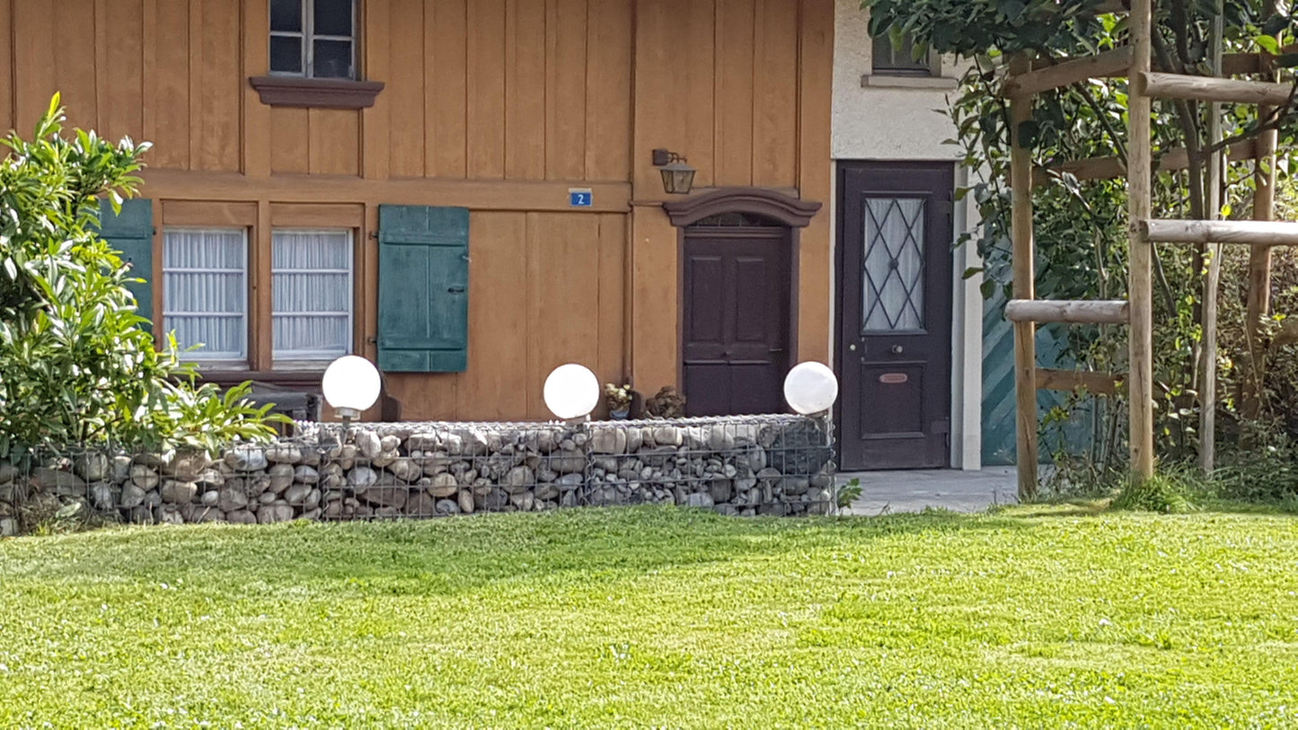 Gavión 100 cm x 80 cm x 30 cm (largo x alto x profundidad), tamaño de malla 5 cm x 10 cm, espiral