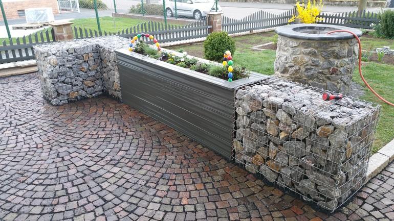 Gabion 100 cm x 80 cm x 50 cm (L x H x P), mailles 5 cm x 10 cm, spirale