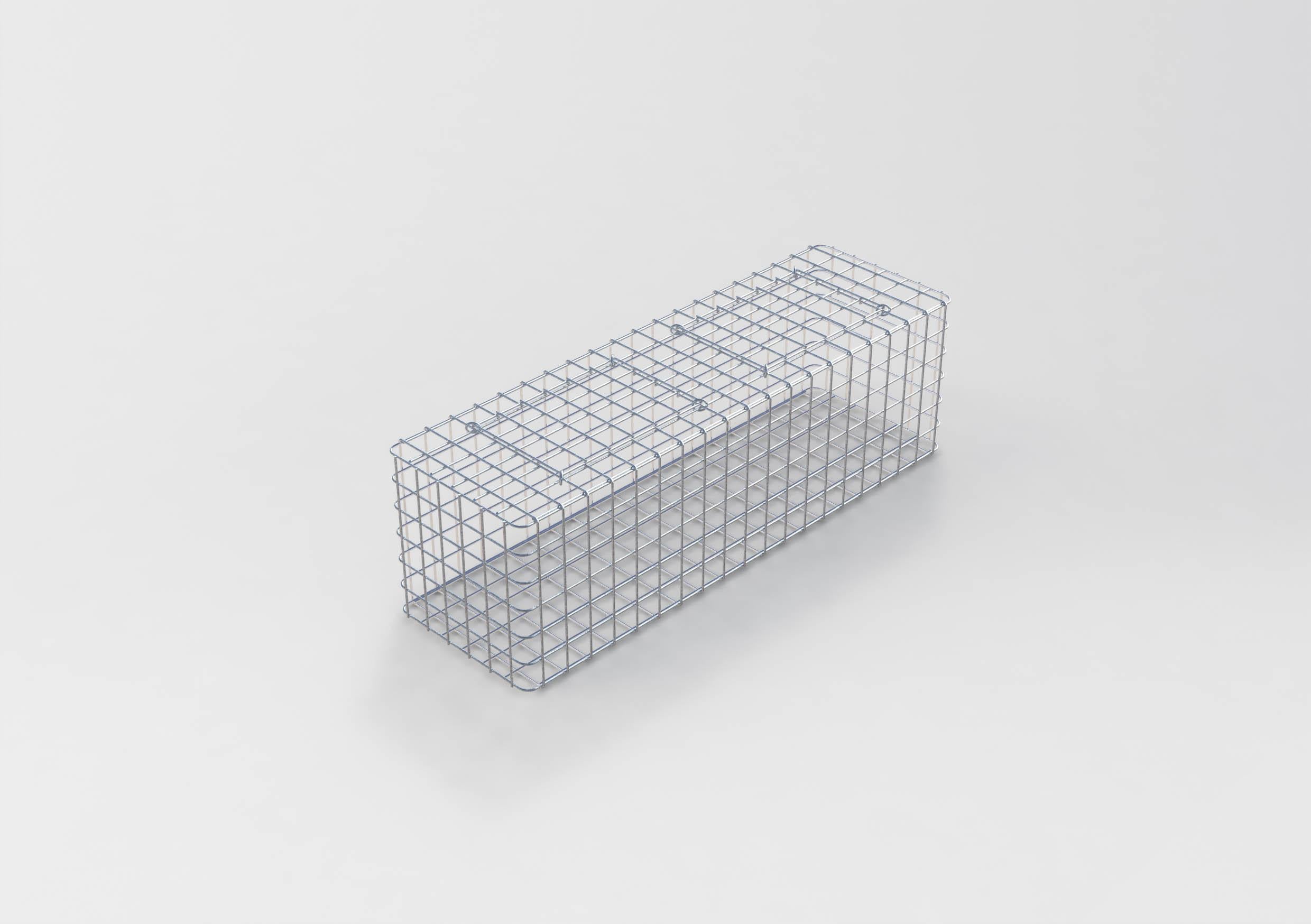 Thermisch verzinkte schanskorf 102 cm x 32 cm x 32 cm, maaswijdte 5 cm x 5 cm, volledig gelast