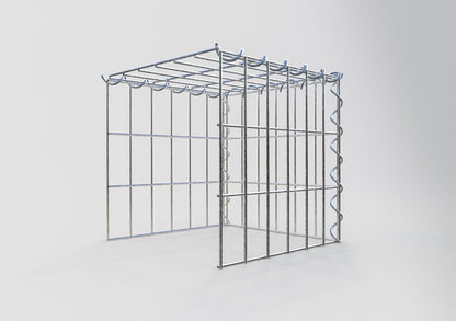 Gabbione aggiuntivo tipo 4 30 cm x 30 cm x 30 cm (L x H x P), dimensione maglia 5 cm x 10 cm, a spirale