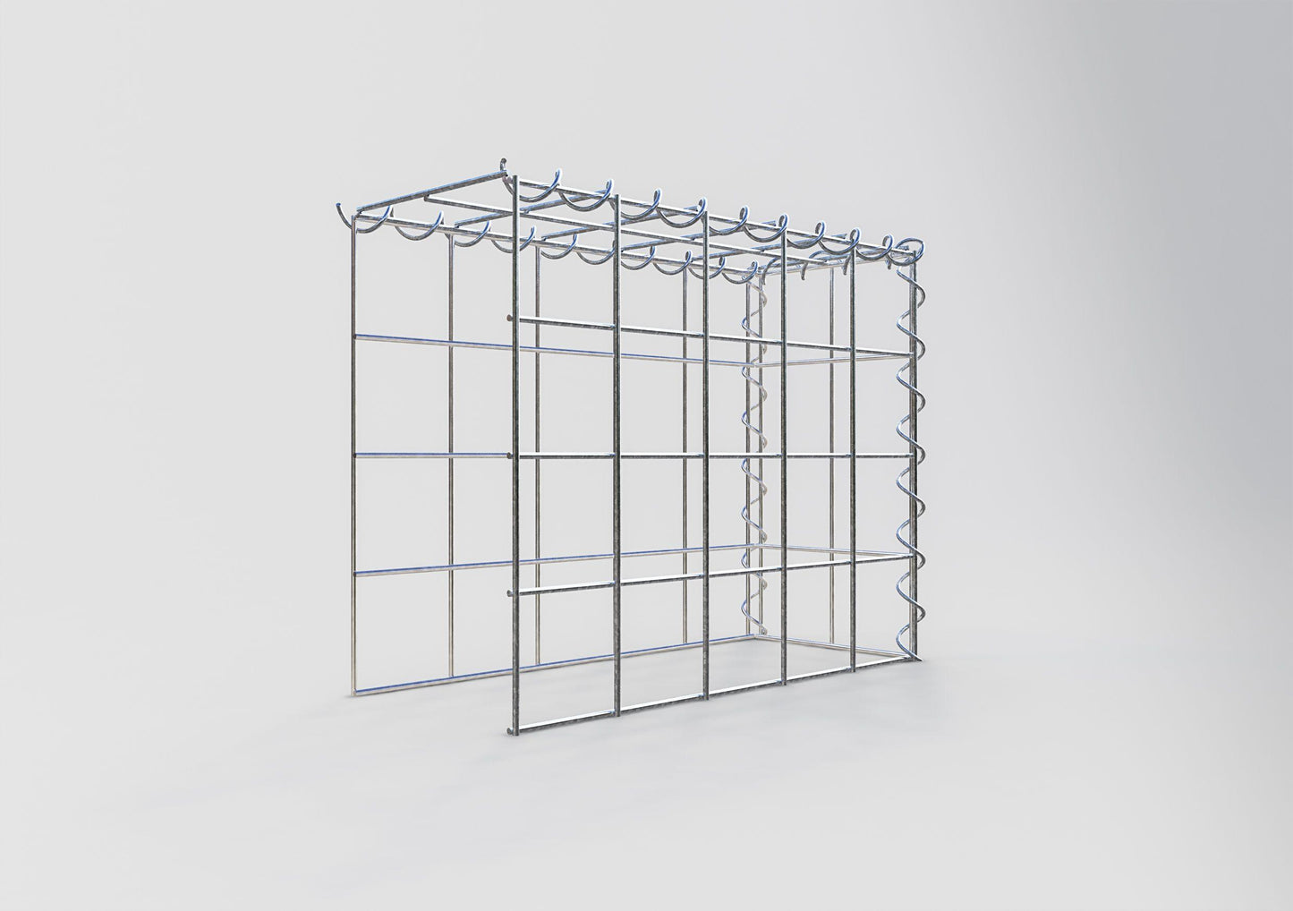 Opvokset gabion type 4 50 cm x 40 cm x 20 cm (L x H x D), maskestørrelse 10 cm x 10 cm, spiral