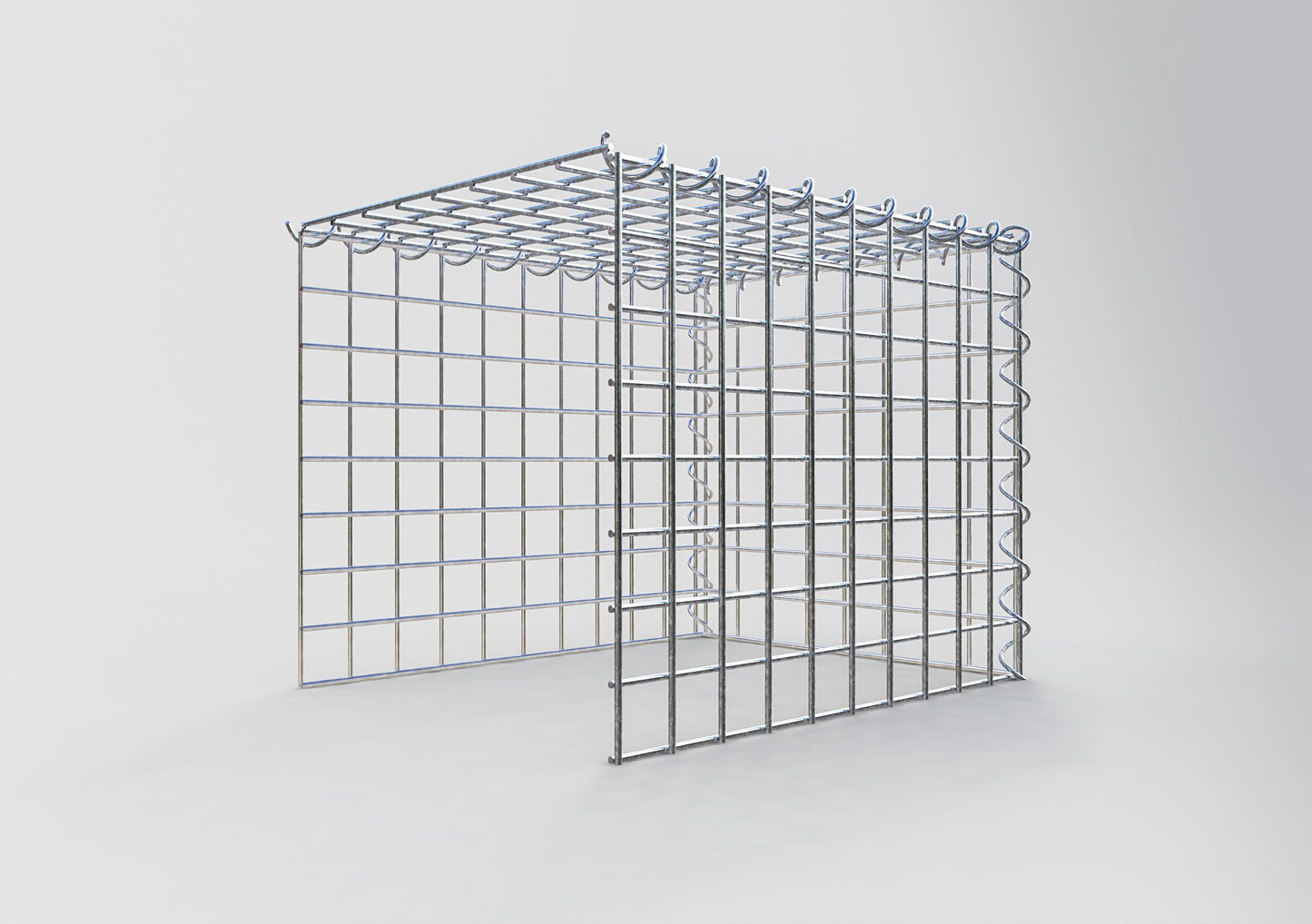 Gabbione aggiuntivo tipo 4 50 cm x 40 cm x 40 cm (L x H x P), dimensione maglia 5 cm x 5 cm, a spirale