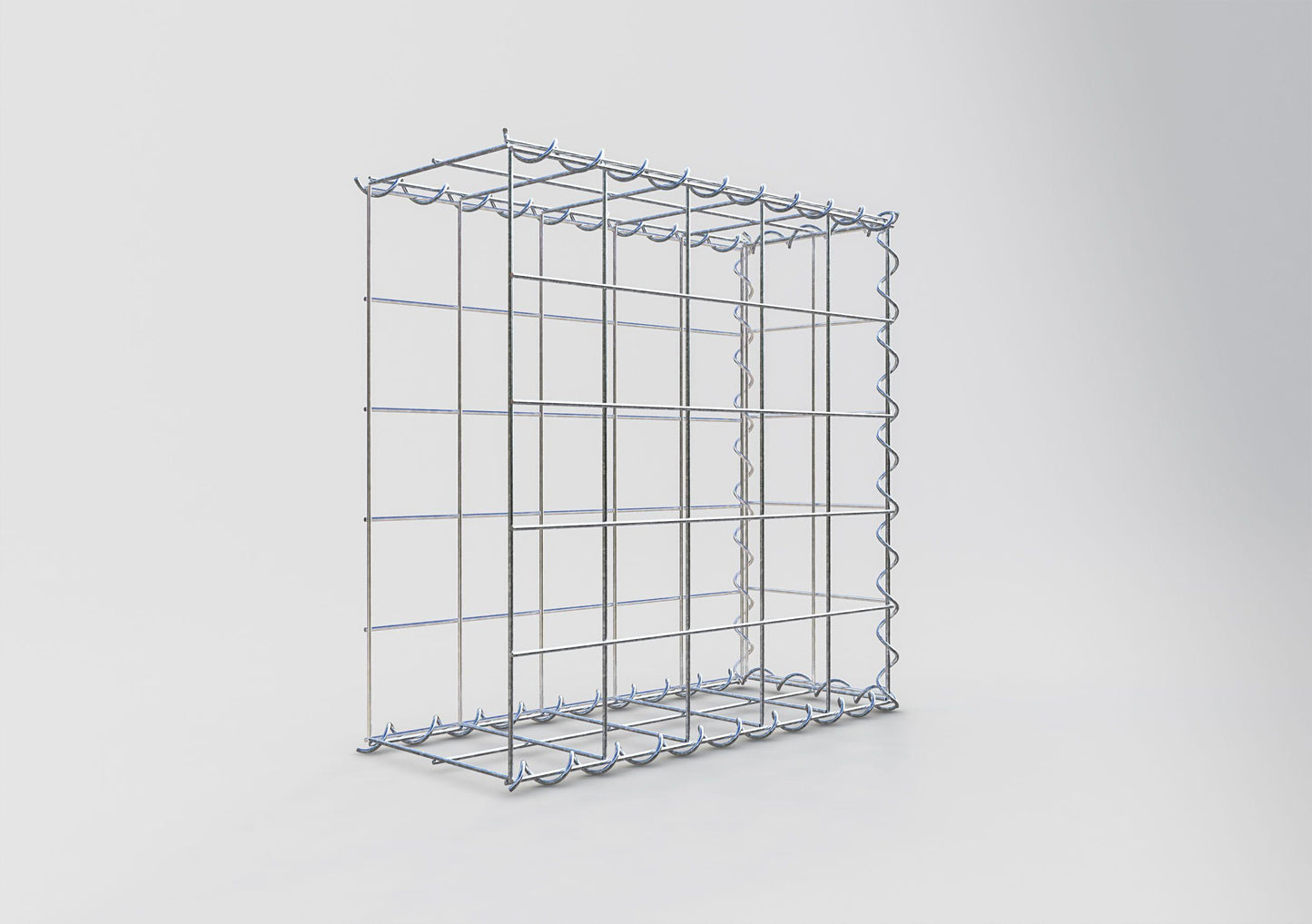 Extra gabion typ 2 50 cm x 50 cm x 20 cm (L x H x D), maskstorlek 10 cm x 10 cm, spiral